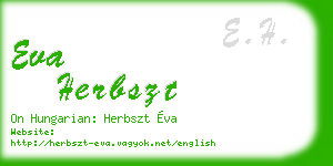 eva herbszt business card